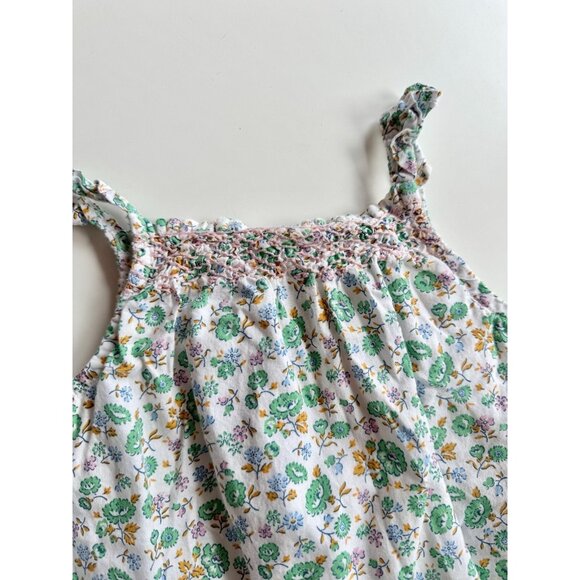 Baby Girls' BABY BODEN Dove Green Floral Cotton Poplin A-Line Dress, Size 6-12M - Picture 2 of 10